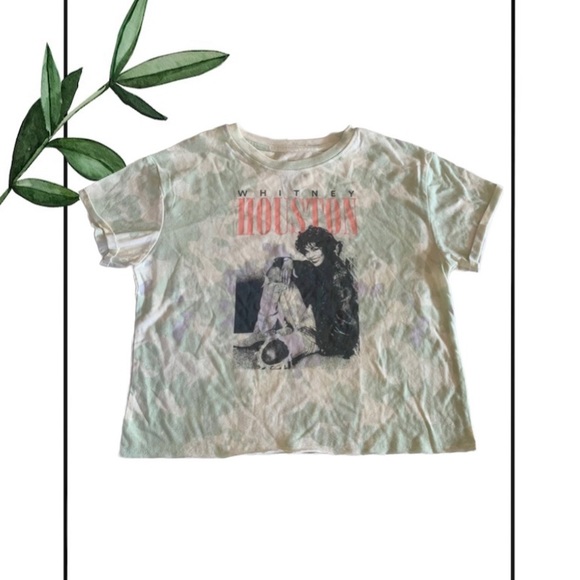 Whitney Houston Tops - Whitney Houston Cropped Band T Shirt